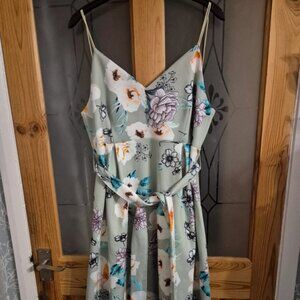 Asos green flowery dress